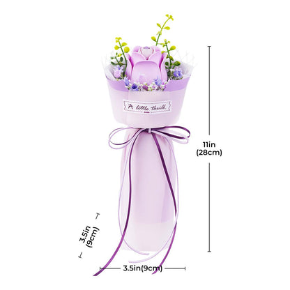 ROKR DIY Bouquet 3D Puzzle - Purple Rose AF021 - Mô hình gỗ 3D Bó hoa hồng tím - ROKR