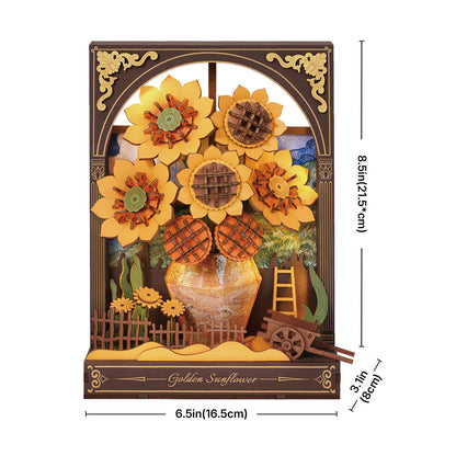 Rowood 3D Wooden Puzzle - Golden Sunflower TH002 - Mô hình lắp ráp gỗ 3D - Rolife