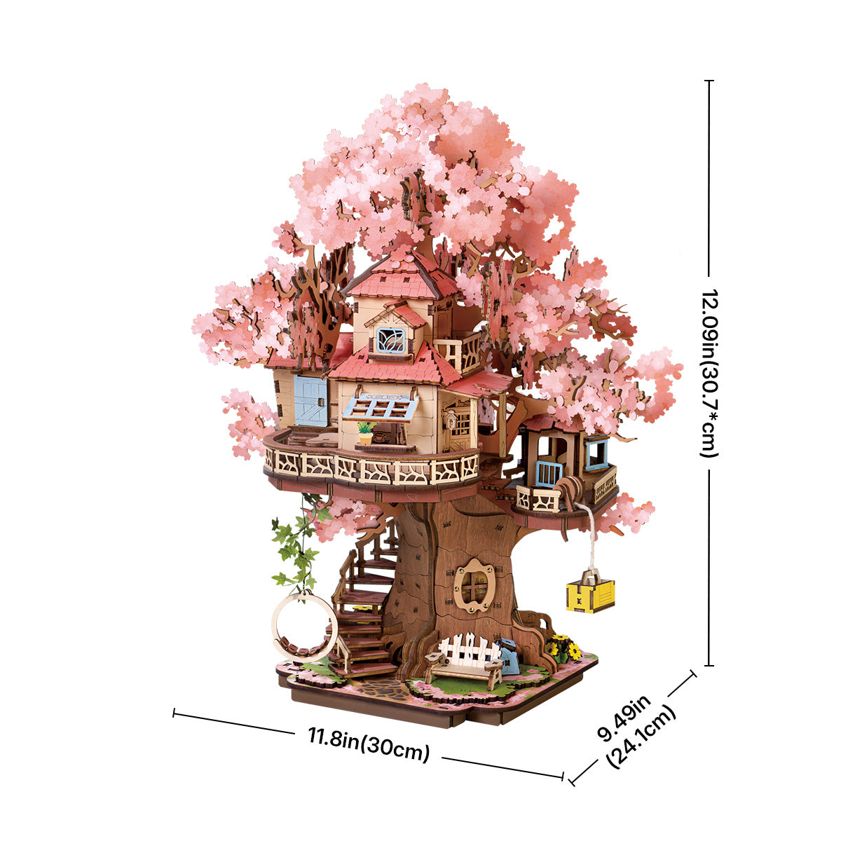 Rolife Sakura Tree House DIY 3D Puzzle TGS04 - Mô hình gỗ 3D lắp ráp - Rolife