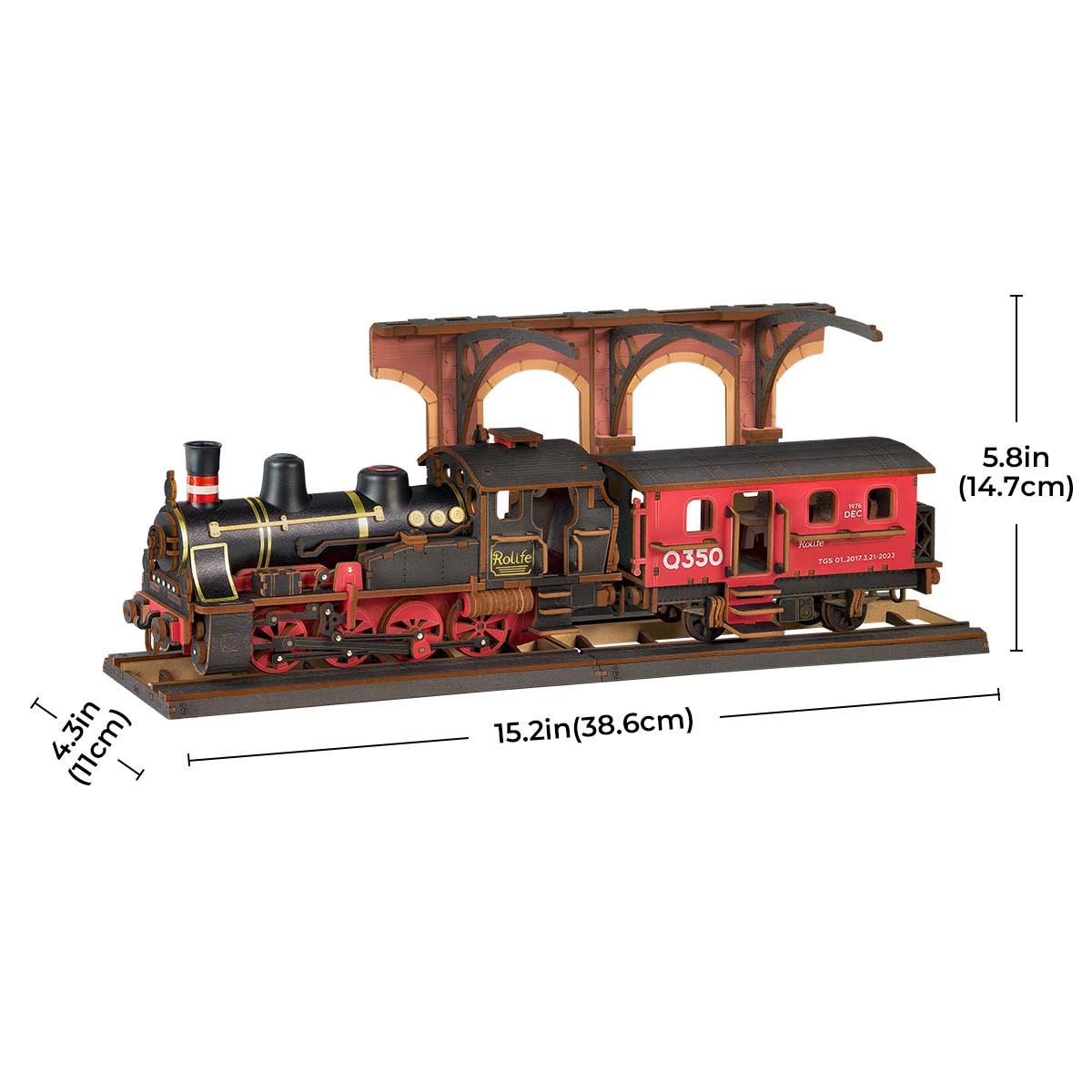 Rolife 3D Wooden Puzzle - Steam Journey TGS01 - Mô hình gỗ 3D đầu tàu hơi nước - Rolife