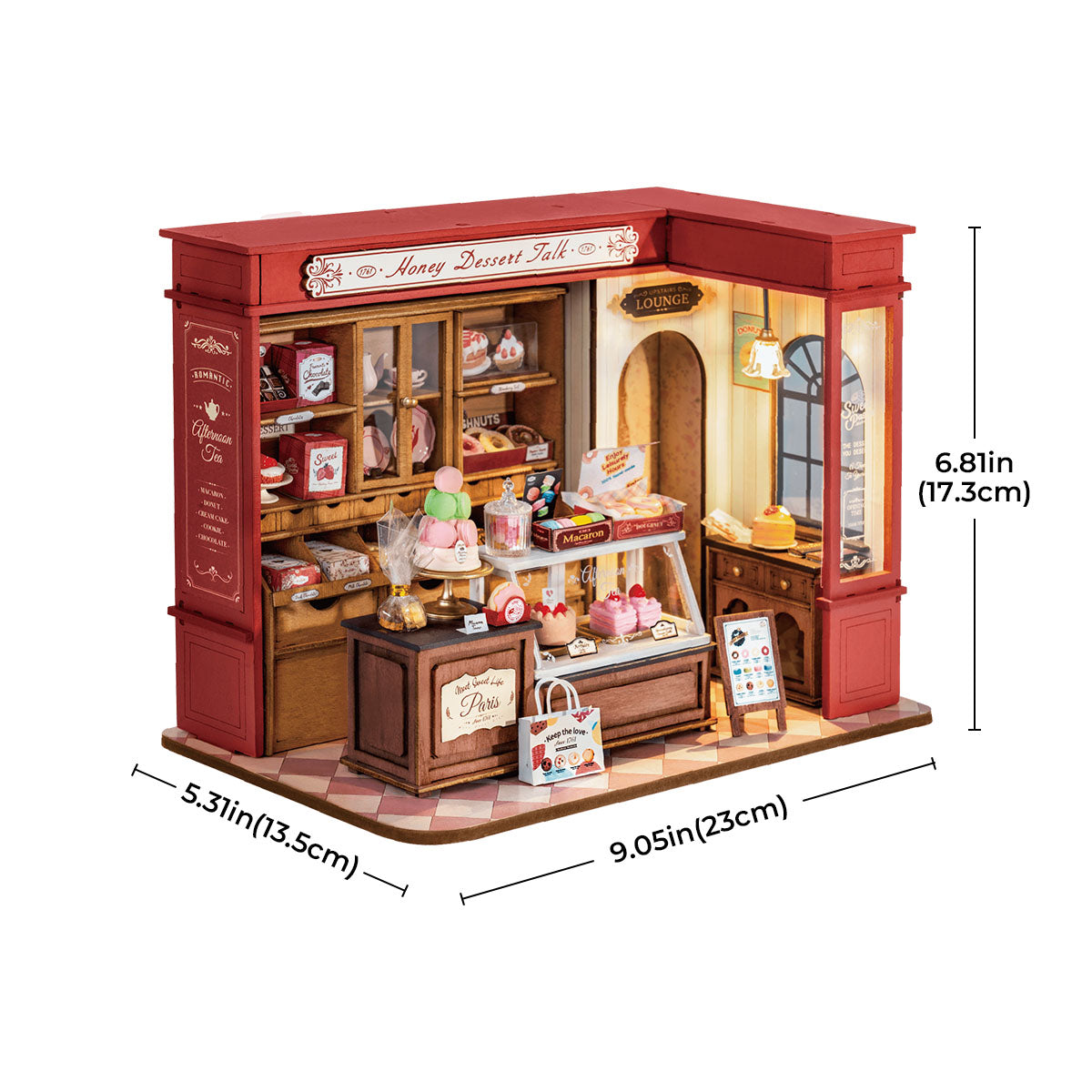 Rolife DIY Miniature House - Honey Dessert Talk DG168 - Mô hình tiệm bánh ngọt Pháp thu nhỏ - Rolife