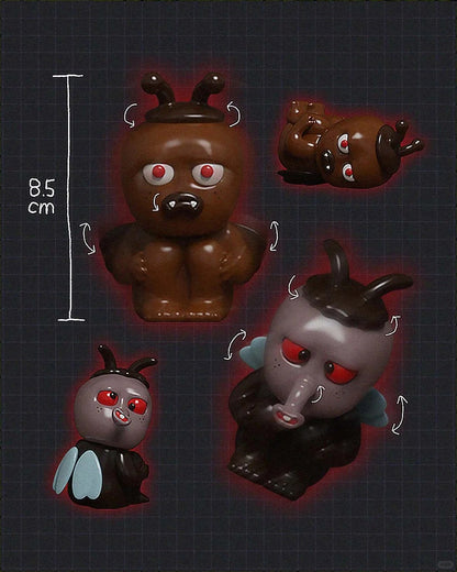 517 Cockroach and Fly Z - Mô Hình Sofubi Nghệ Thuật - 517.TOY