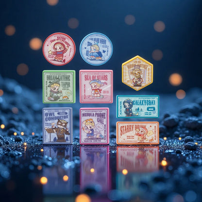 NOOK NIGHT SERIES LIGHT-UP FRIDGE MAGNET BLIND BOX - Mô Hình Nam Châm Tủ Lạnh Phát Sáng - 52TOYS