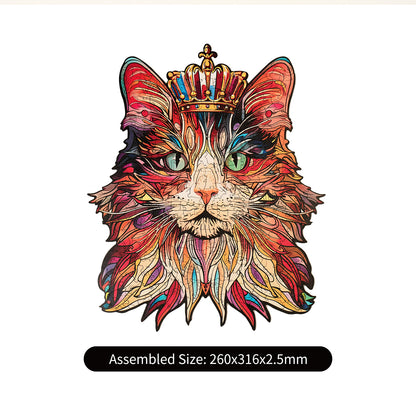Rowood Wooden Jigsaw Puzzle - Cat King TA002 - Bộ xếp hình gỗ 200 mảnh - Rolife