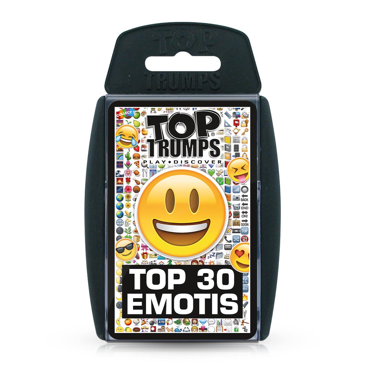 Top 30 Emotis Top Trumps Card Game - Trò chơi thẻ bài biểu tượng cảm xúc Emoji - Winning Moves - Hình ảnh sản phẩm