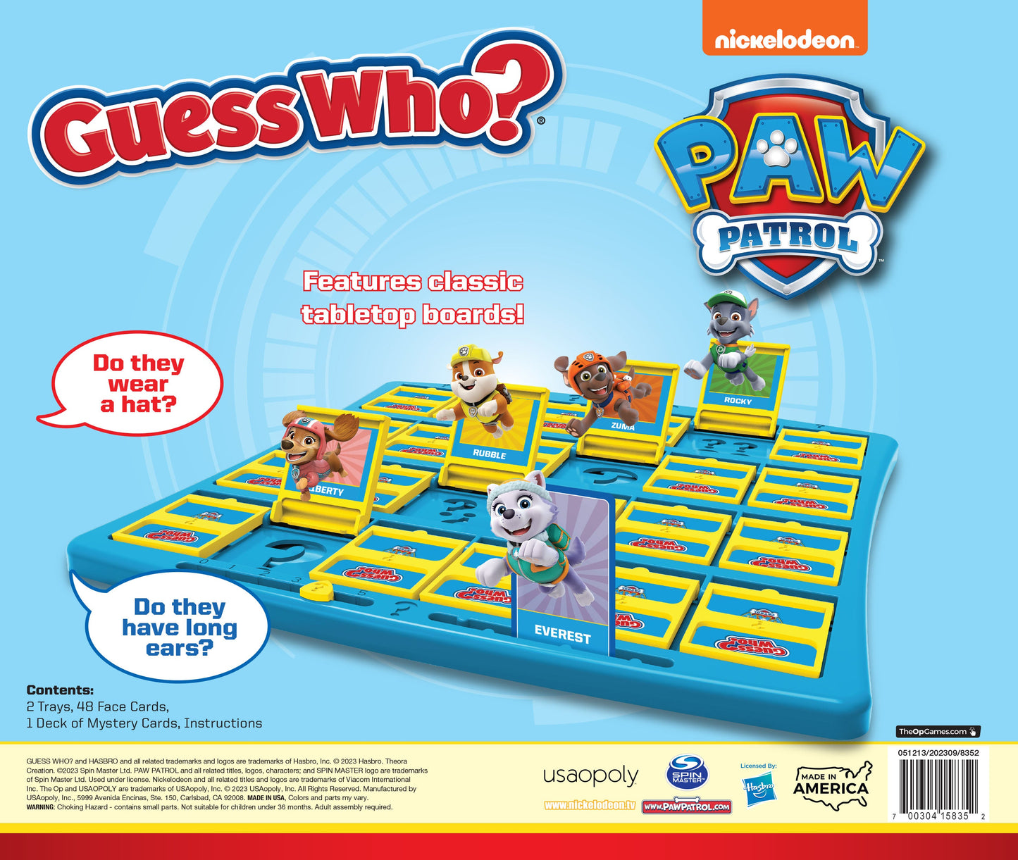 GUESS WHO?®: PAW Patrol - Trò chơi đoán nhân vật biệt đội cứu hộ - The Op Games