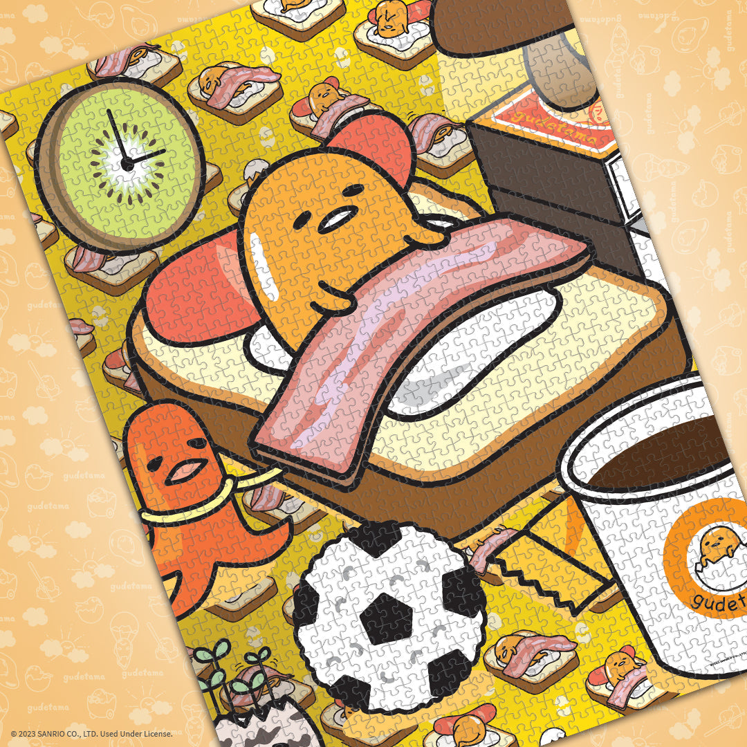 Gudetama “Work From Bed” 1,000 Piece Puzzle - Đồ chơi Ghép hình 1000 mảnh - The Op Games - Góc nhìn khác 3
