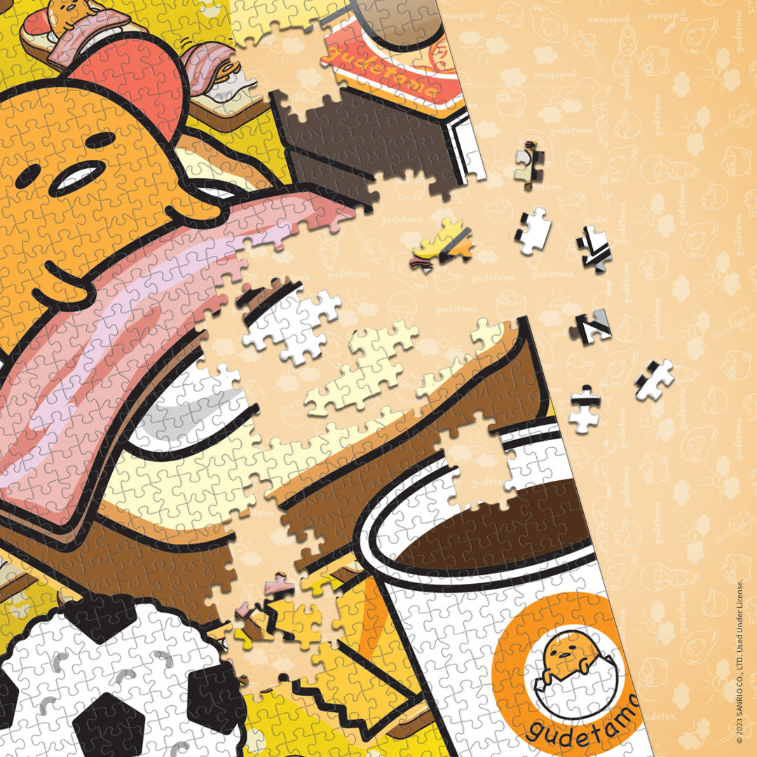 Gudetama “Work From Bed” 1,000 Piece Puzzle - Đồ chơi Ghép hình 1000 mảnh - The Op Games - Hình ảnh chi tiết 2
