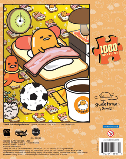 Gudetama “Work From Bed” 1,000 Piece Puzzle - Đồ chơi Ghép hình 1000 mảnh - The Op Games - Hình ảnh bổ sung 6