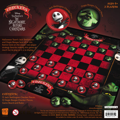 Checkers: Disney Tim Burton The Nightmare Before Christmas