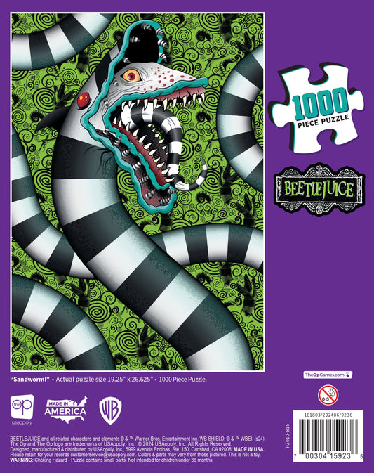 Beetlejuice "Sandworm!" 1,000 Piece Puzzle - Trò chơi xếp hình 1000 mảnh - The Op Games