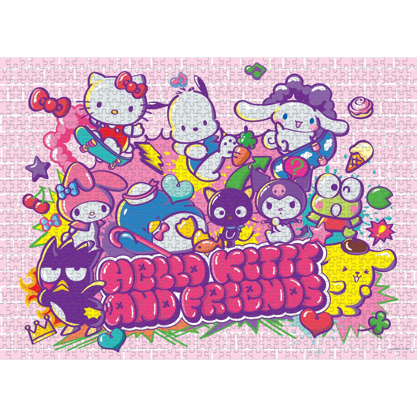 Hello Kitty® and Friends "Tokyo Skate" 1,000 Piece Puzzle - Trò chơi xếp hình 1000 mảnh - The Op Games - Góc nhìn khác 3