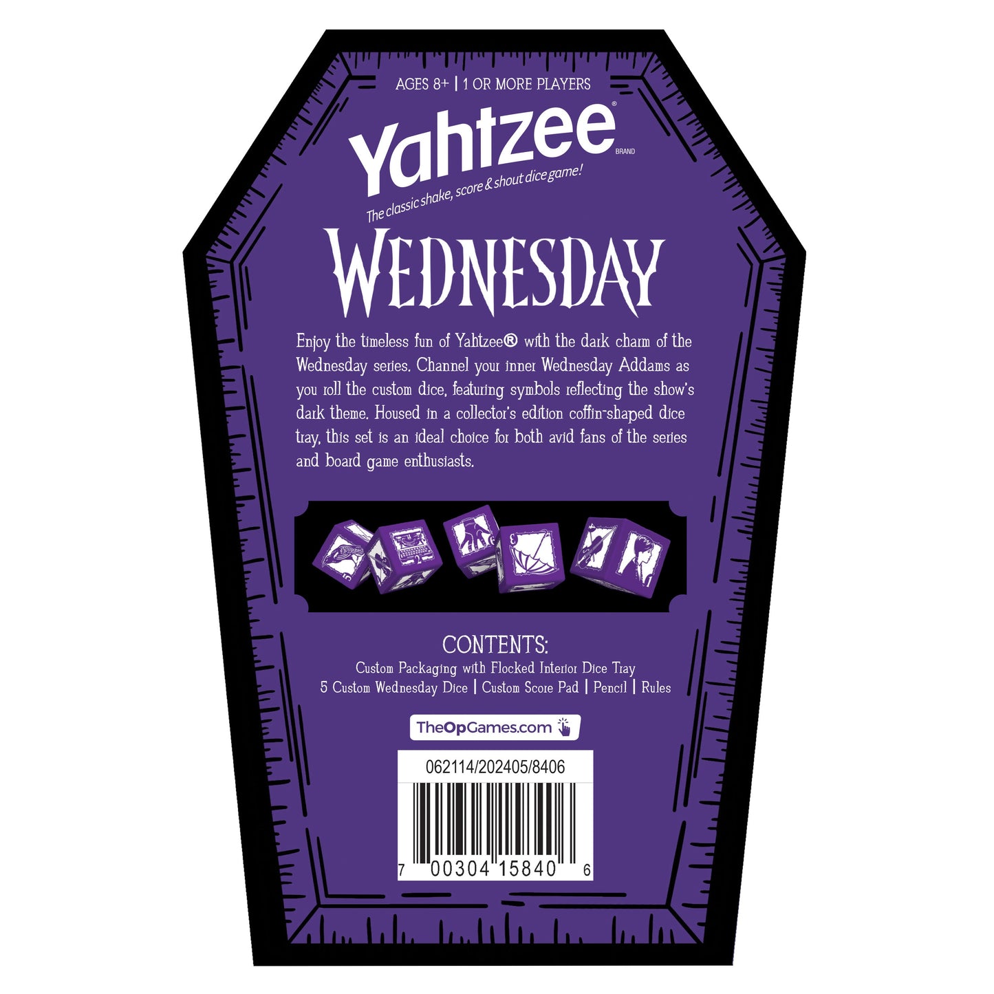 YAHTZEE®: Wednesday - Trò chơi xúc xắc chủ đề Wednesday Addams - The Op Games