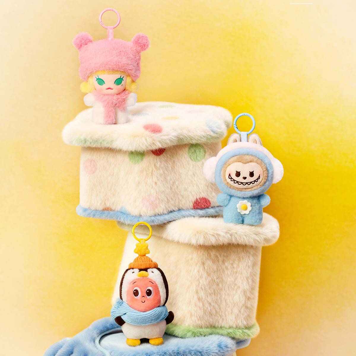 Đồ chơi mô hình nv POP BEAN Fluffy & Cozy Series-Plush Pendant Blind Box