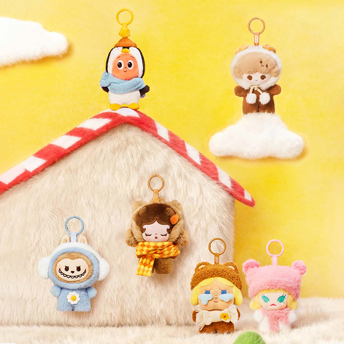 Đồ chơi mô hình nv POP BEAN Fluffy & Cozy Series-Plush Pendant Blind Box