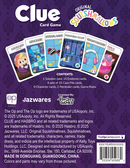 CLUE® CARD GAME: Original Squishmallows™ - Trò chơi thẻ bài trinh thám - The Op Games