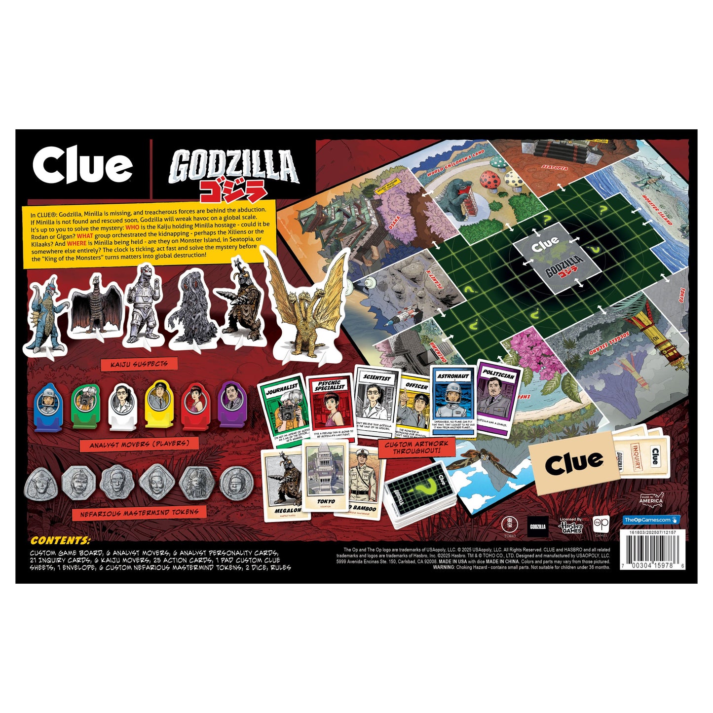 CLUE®: Godzilla - Trò chơi Board Game Trinh thám - The Op Games