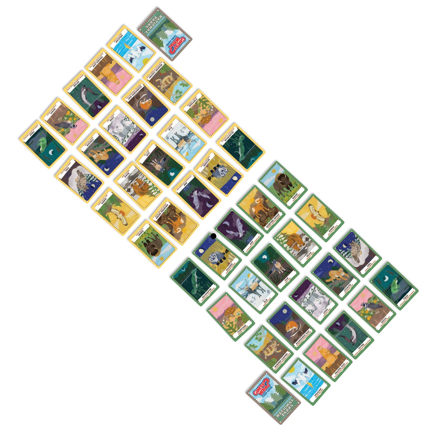 GUESS WHO?® Card Game: National Parks - Trò chơi thẻ bài đoán tên động vật - The Op Games