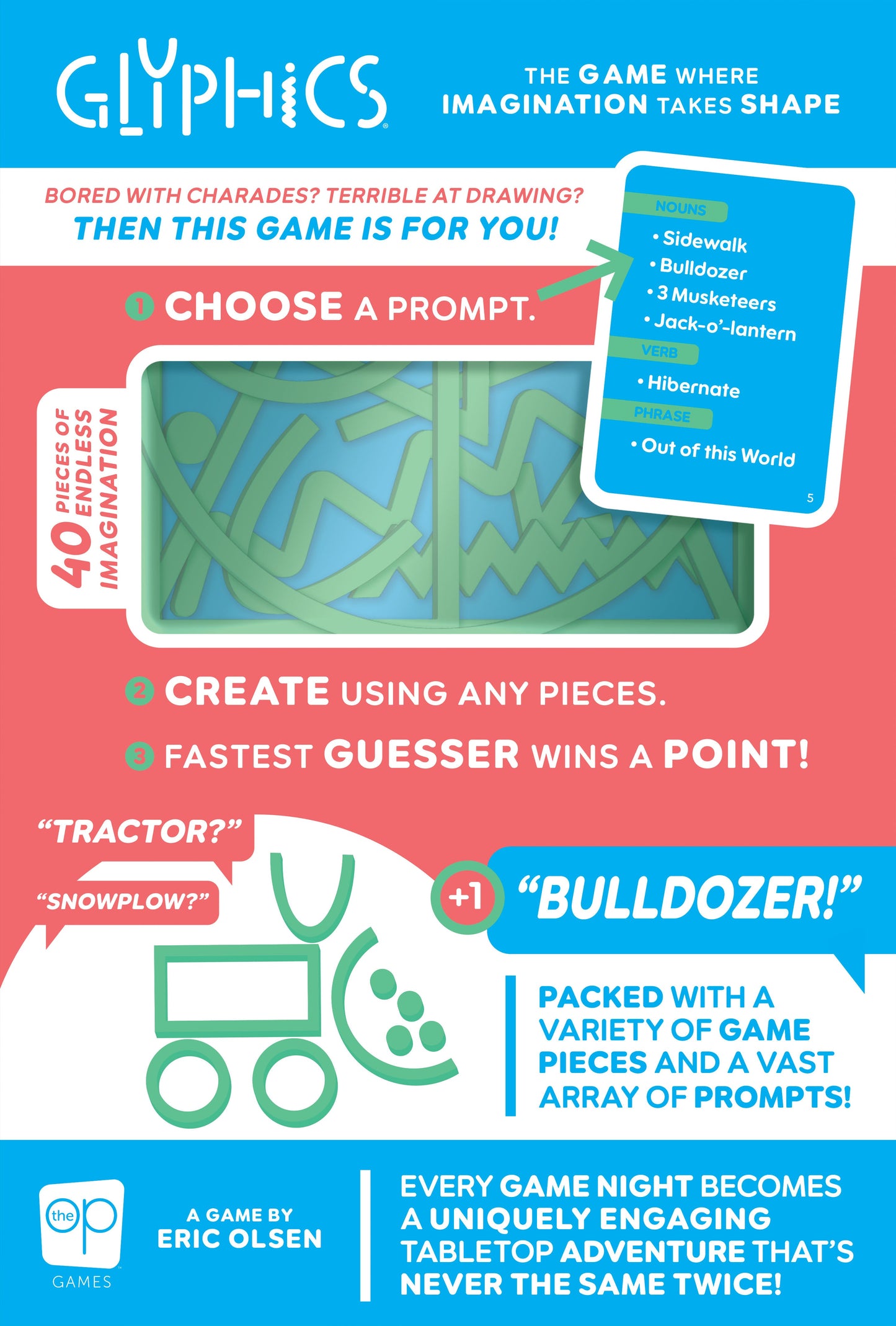 Glyphics® - Board game tiệc tùng xếp hình đoán chữ - The Op Games