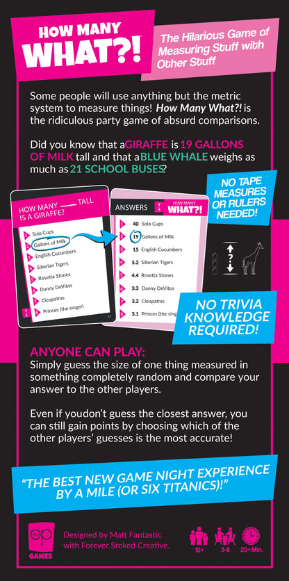 How Many What?! - Board Game Tiệc Tùng Đo Lường Hài Hước - The Op Games