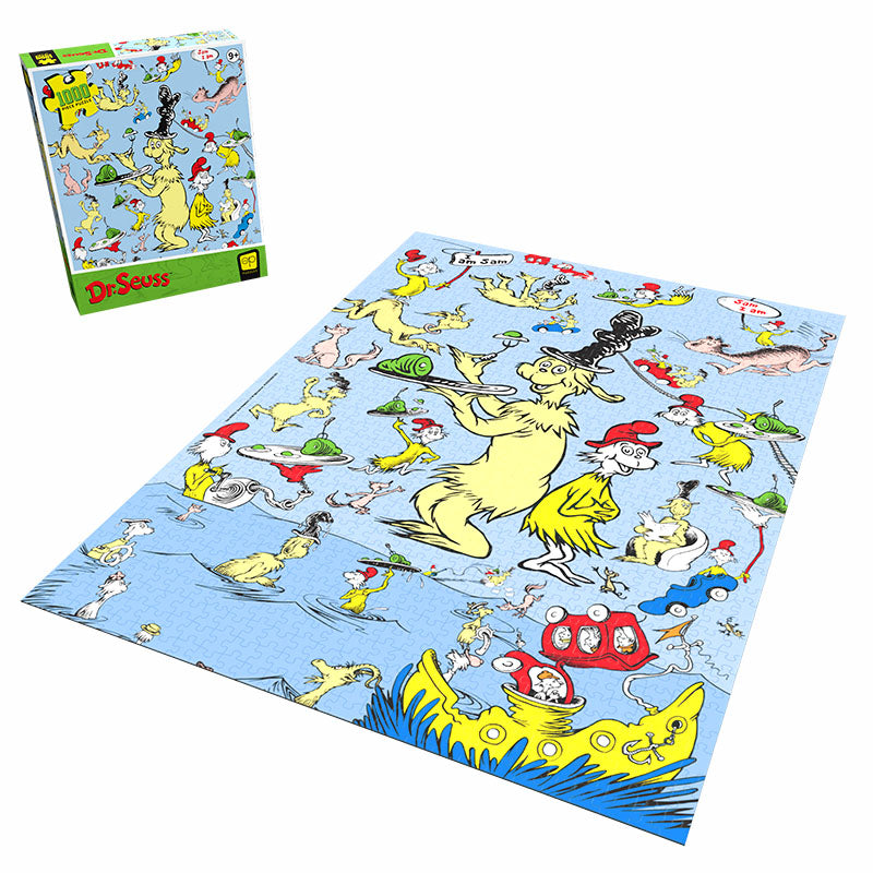 Dr. Seuss "Green Eggs and Ham" 1,000 Piece Puzzle - Bộ xếp hình 1000 mảnh - The Op Games - Hình ảnh chi tiết 2