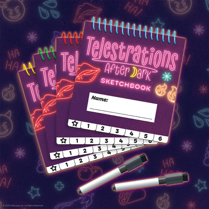 Telestrations® After Dark® 6 Player (2nd Edition) - Trò chơi vẽ hình người lớn 18+ - The Op Games