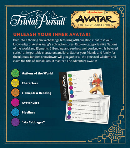 TRIVIAL PURSUIT®: Avatar: The Last Airbender - Trò chơi đố vui Board Game - The Op Games