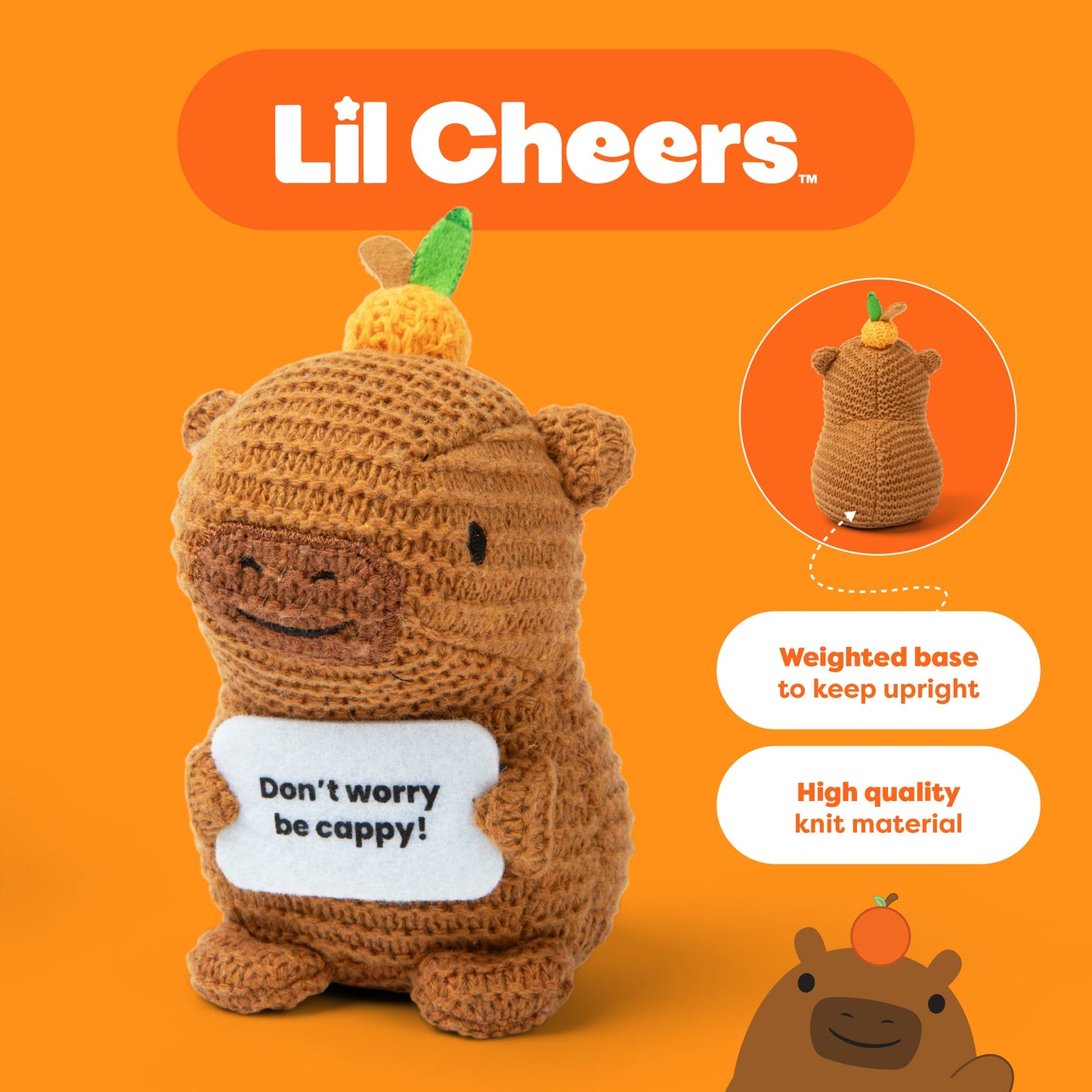 Lil Cheers Capybara – Thú Bông Len Móc Trang Trí – Relatable