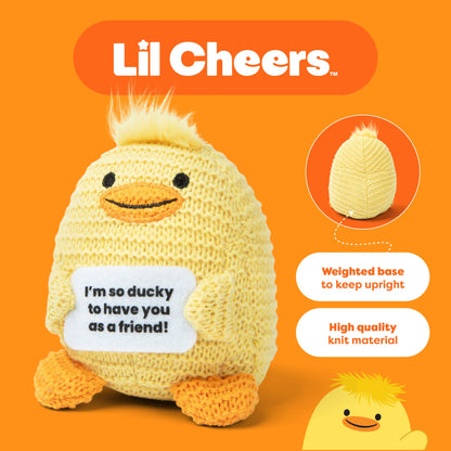 Lil Cheers Duck – Thú Nhồi Bông Crochet Tích Cực Relatable