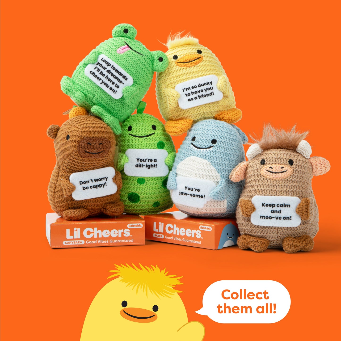 Lil Cheers Bundle - Bộ Thú Nhồi Bông Đan Len Tích Cực - Relatable - Hình ảnh chi tiết 2