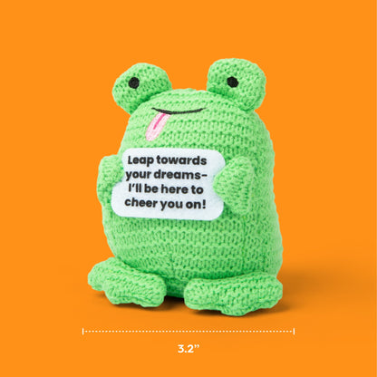 Lil Cheers Frog – Gấu Bông Móc Len Mini Kèm Thẻ Khẳng Định – Relatable
