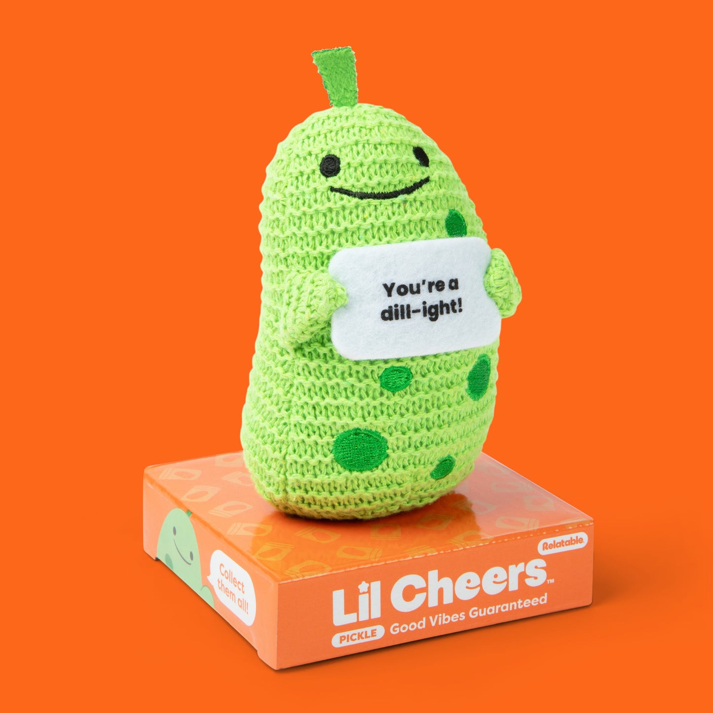 Lil Cheers Pickle – Thú Bông Len Crochet Quà Tặng Tích Cực Relatable - Hình ảnh chi tiết 2