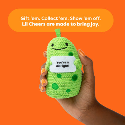 Lil Cheers Pickle – Thú Bông Len Crochet Quà Tặng Tích Cực Relatable - Hình ảnh bổ sung 4