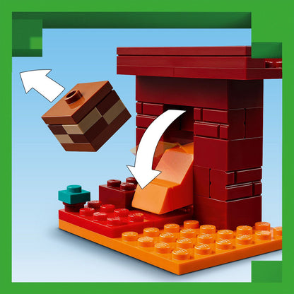 LEGO® Minecraft® The Nether Lava Battle - Đồ Chơi Lắp Ráp Cuộc Chiến Dung Nham LEGO 21266 - Hình ảnh bổ sung 9
