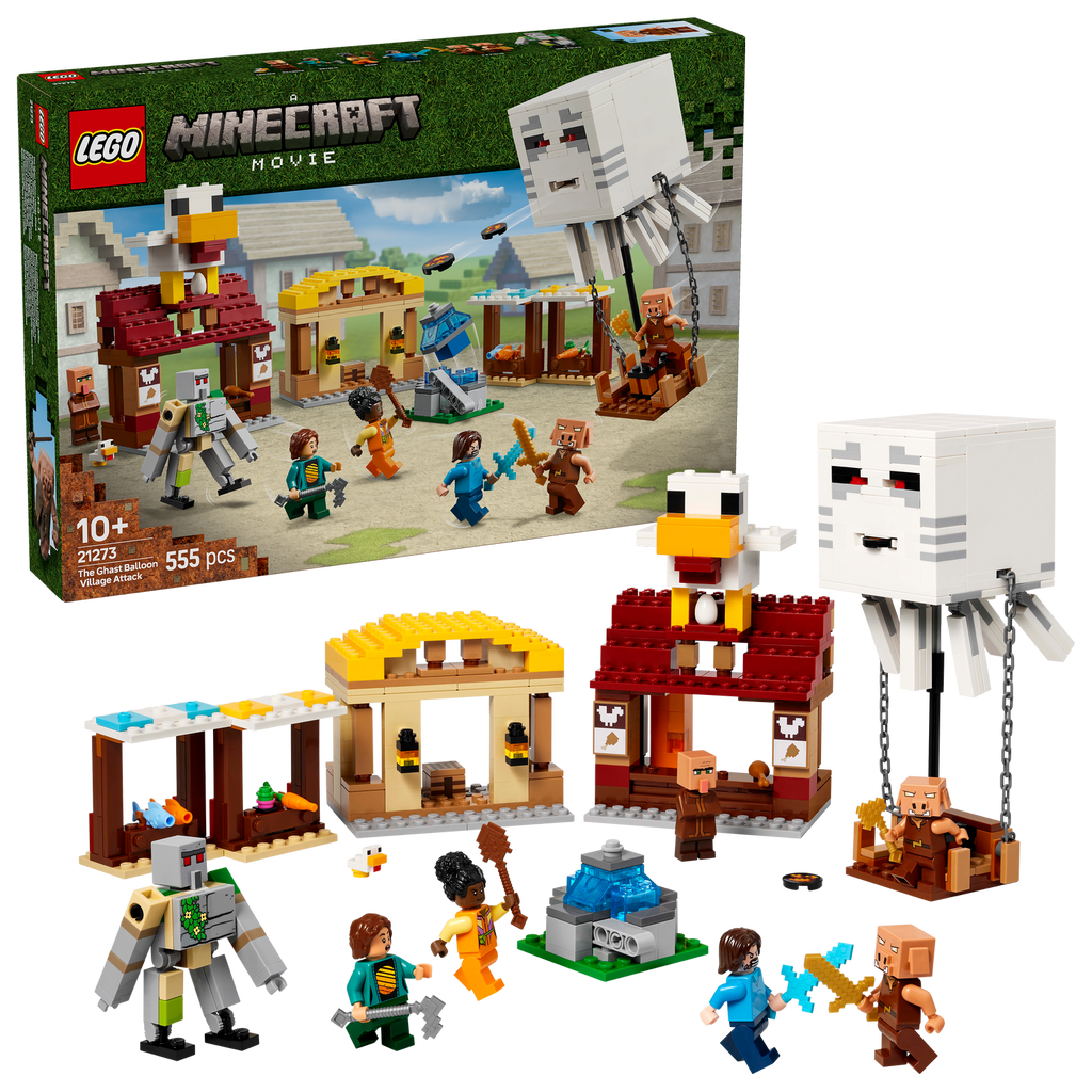 LEGO® Minecraft® The Ghast Balloon Village Attack - Bộ Lắp Ráp Cuộc Tấn Công Làng - LEGO 21273 LEGO - ảnh 3 - Building Toy