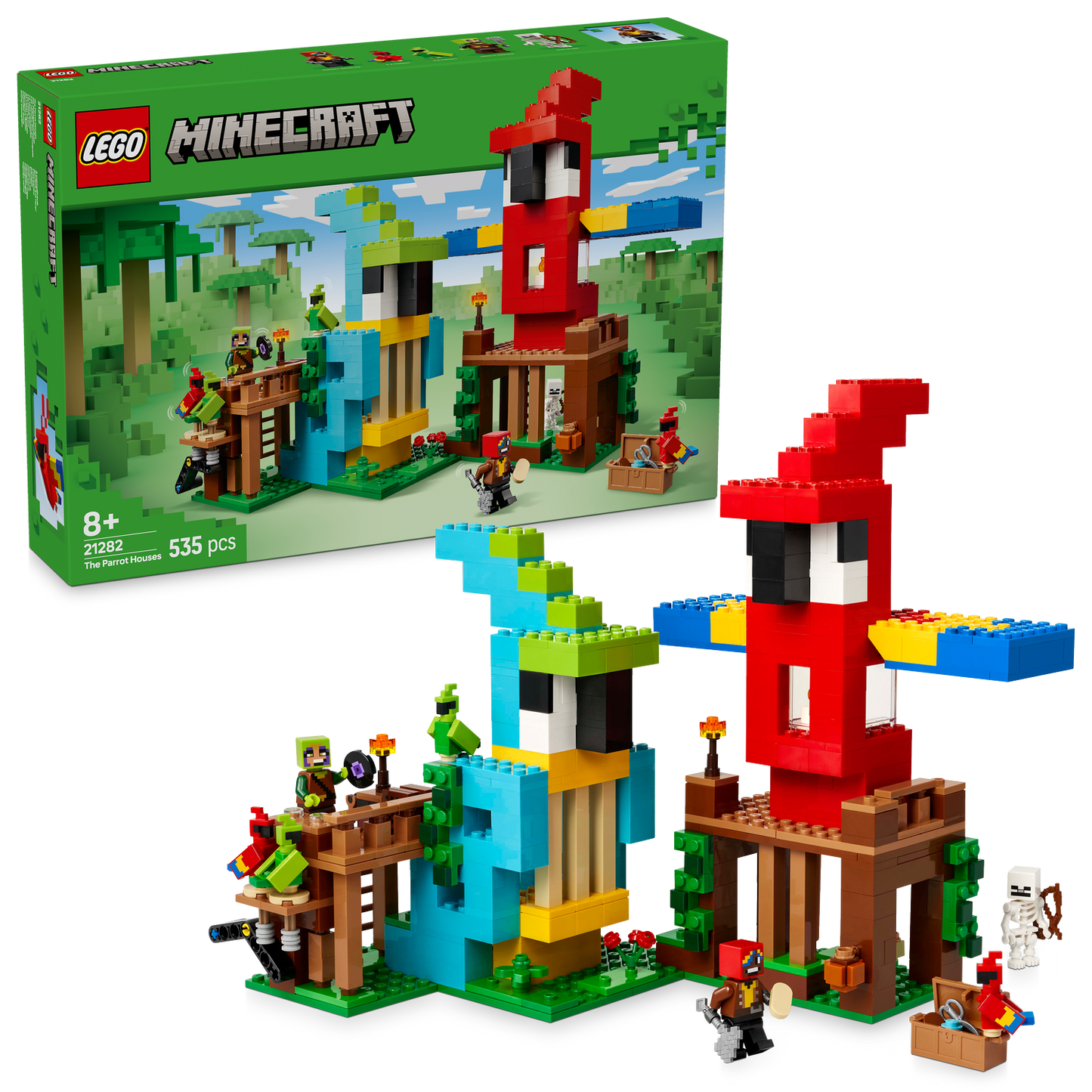 LEGO® Minecraft® The Parrot Houses - Bộ Lắp Ráp Ngôi Nhà Vẹt - LEGO 21282 LEGO - ảnh 1 - Đồ chơi lắp ráp