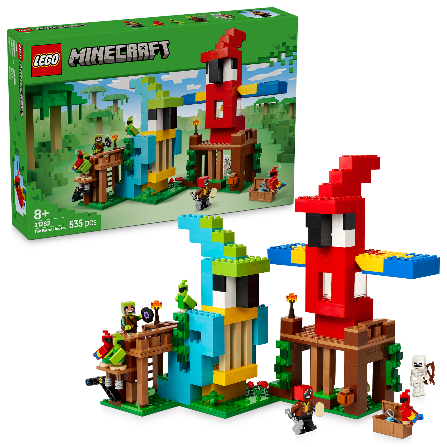 LEGO® Minecraft® The Parrot Houses - Bộ Lắp Ráp Ngôi Nhà Vẹt - LEGO 21282 LEGO - ảnh 1 - Đồ chơi lắp ráp