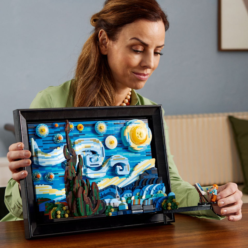 LEGO® Ideas Vincent van Gogh - The Starry Night - Bộ Lắp Ráp Mô Hình Nghệ Thuật 3D LEGO 21333 - Góc nhìn khác 3