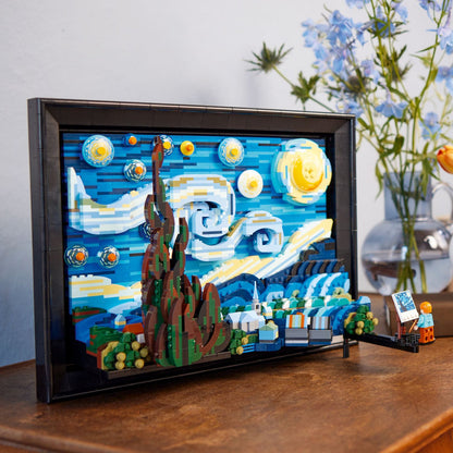 LEGO® Ideas Vincent van Gogh - The Starry Night - Bộ Lắp Ráp Mô Hình Nghệ Thuật 3D LEGO 21333 - Hình ảnh bổ sung 4