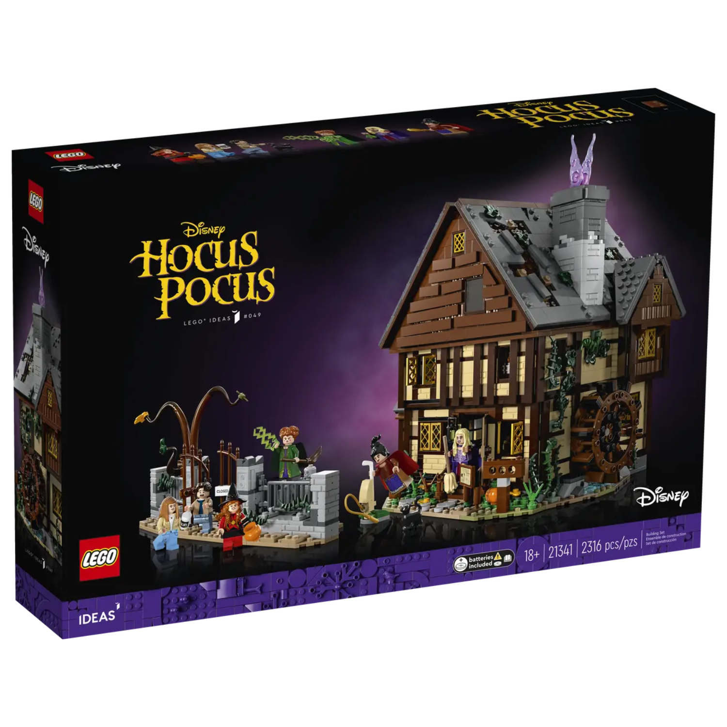 LEGO® Ideas Disney Hocus Pocus: The Sanderson Sisters’ Cottage - Mô hình Ngôi nhà Sanderson - LEGO 21341 - Hình ảnh sản phẩm