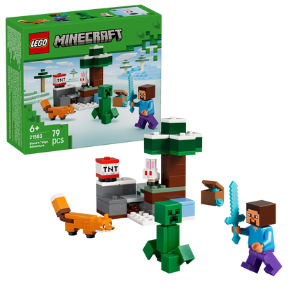 LEGO® Minecraft® Steve’s Taiga Adventure - Bộ Đồ Chơi Lắp Ráp Rừng Taiga LEGO 21583 LEGO - ảnh 2 - LEGO Minecraft