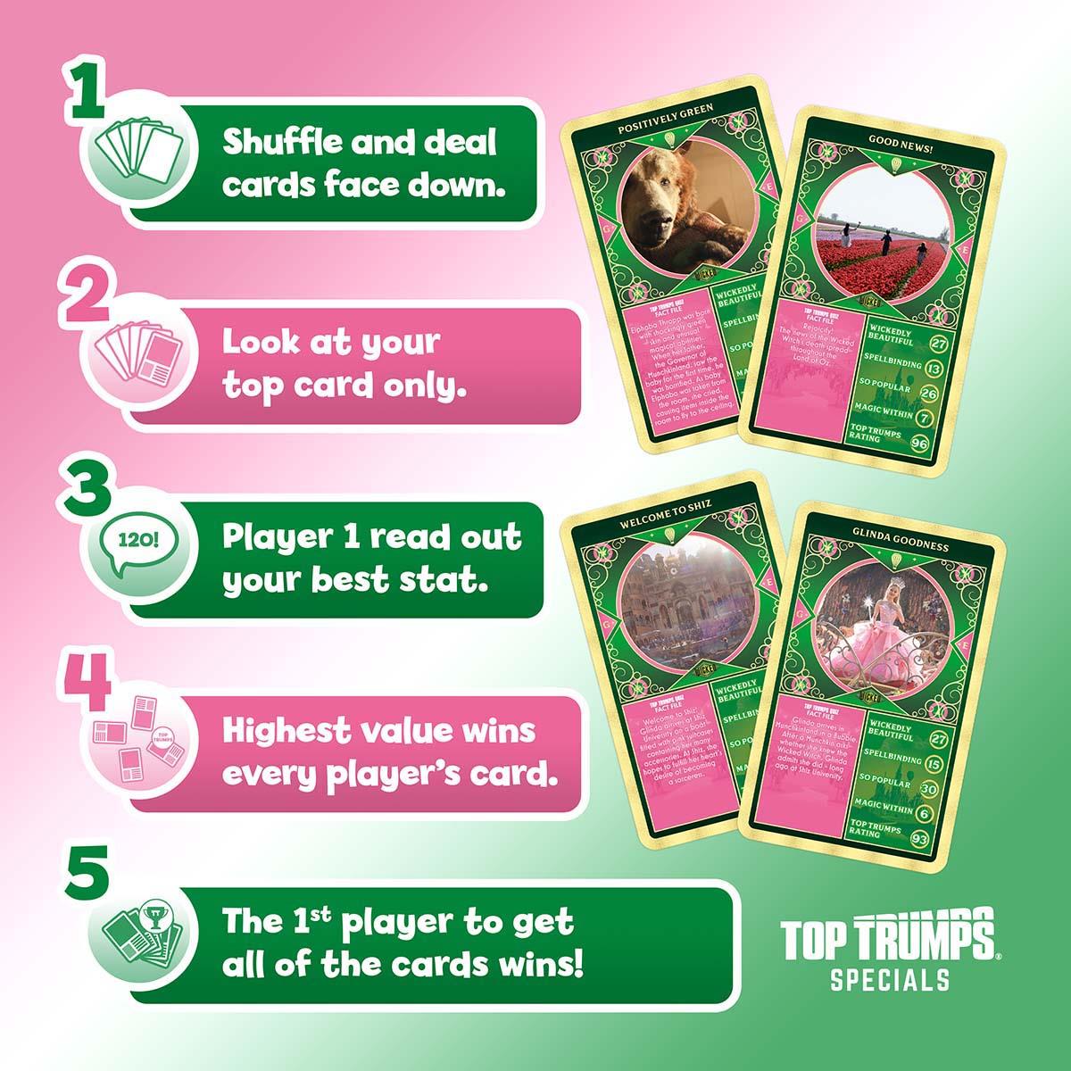 Wicked Top Trumps Card Game - Board Game Thẻ Bài Xứ Oz - Winning Moves - Hình ảnh bổ sung 5