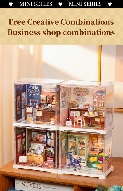 Rolife Mini Super Creator Shop Series - Bộ mô hình lắp ráp nhà búp bê tí hon DIY - Rolife