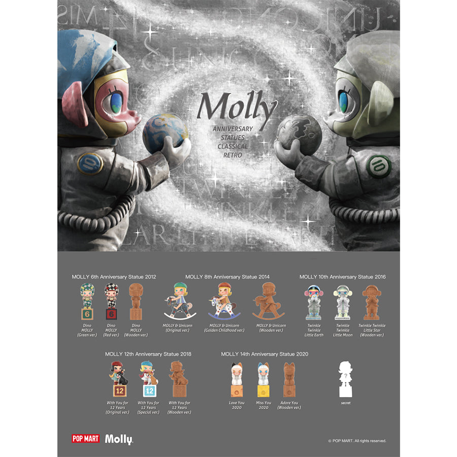 Molly Anniversary Statues Classical Retro - Mô hình Blind Box Art Toy - POP MART