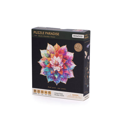 Rowood Wooden Jigsaw Puzzle - Mystic Mandala Flower - Bộ xếp hình gỗ 200 mảnh - Rolife