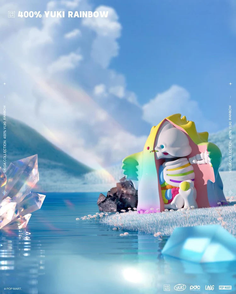 YUKI RAINBOW 400% Figure - Mô hình Art Toy Cao Cấp Chính Hãng Pop Mart
