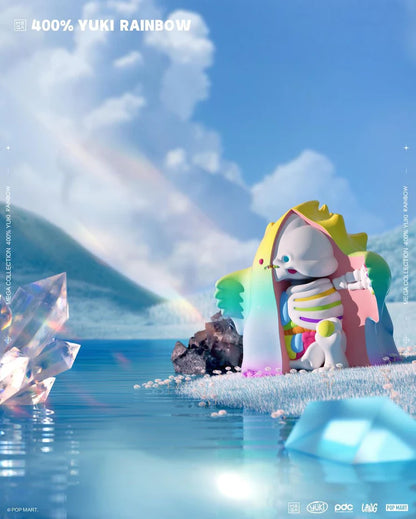 YUKI RAINBOW 400% Figure - Mô hình Art Toy Cao Cấp Chính Hãng Pop Mart
