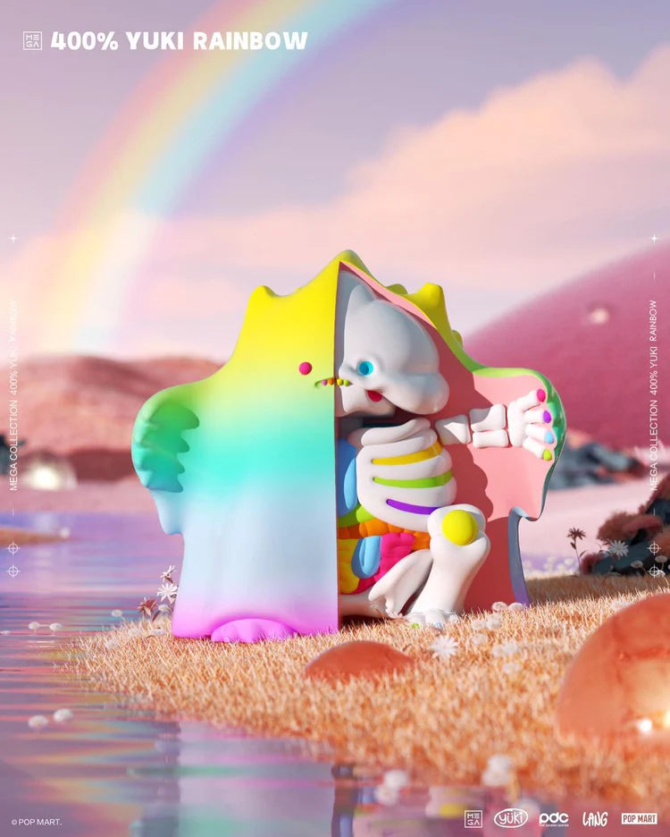 YUKI RAINBOW 400% Figure - Mô hình Art Toy Cao Cấp Chính Hãng Pop Mart