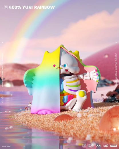 YUKI RAINBOW 400% Figure - Mô hình Art Toy Cao Cấp Chính Hãng Pop Mart