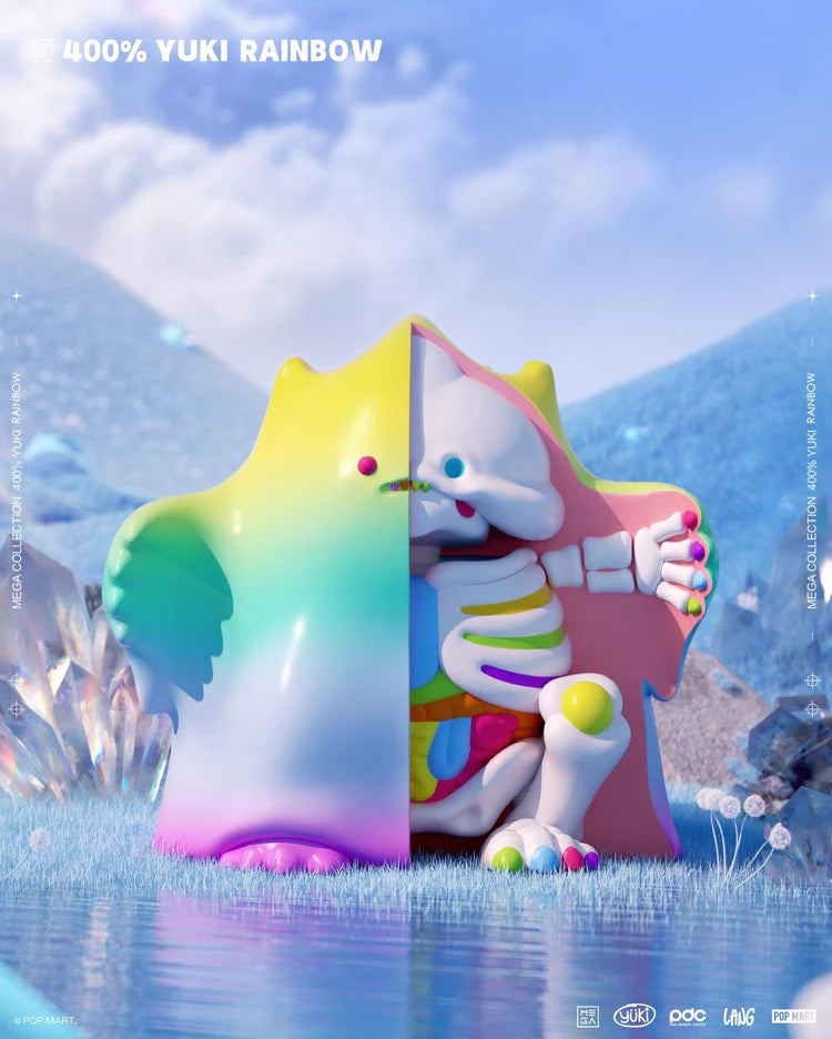 YUKI RAINBOW 400% Figure - Mô hình Art Toy Cao Cấp Chính Hãng Pop Mart